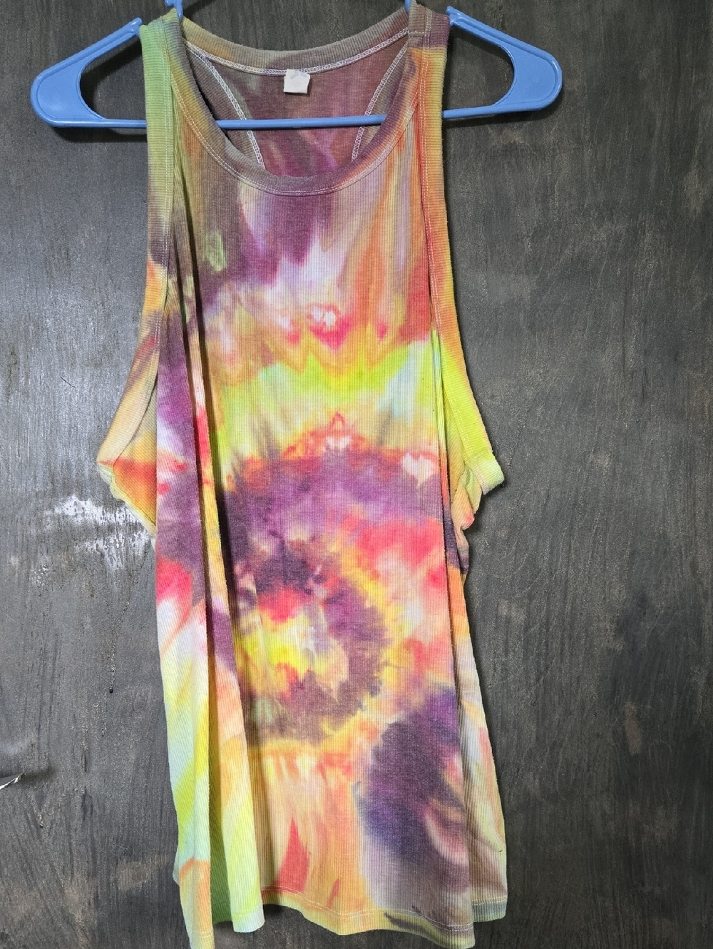 Old Navy Multicolor Tie-Dye Scoop Tank Top